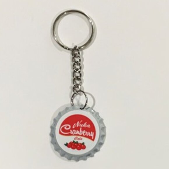 Fallout 4 Nuka Cola Cranberry Cap Keychain - 3.5inch Gaming Keychain - Picture 3 of 7